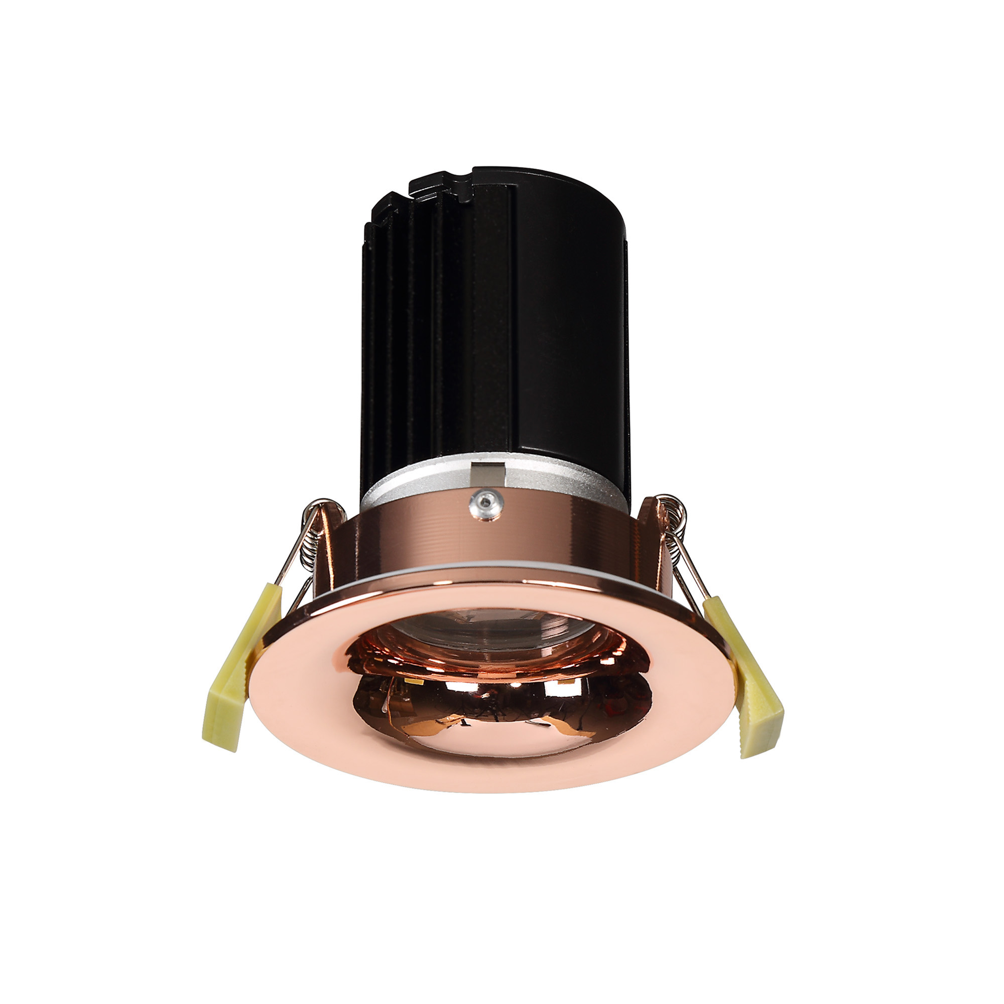 DM200808  Bruve 10 Tridonic powered 10W 2700K 750lm 12° CRI>90 LED Engine Rose Gold Fixed Round Recessed Downlight, Inner Glass cover, IP65